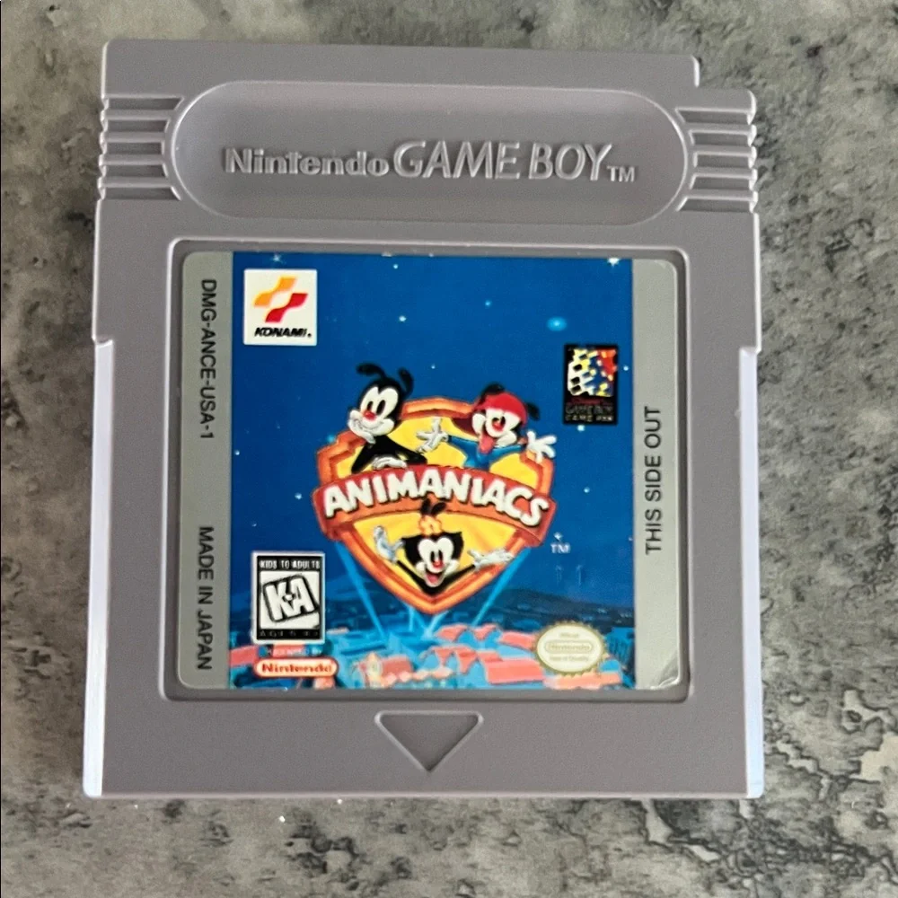 Nintendo Game Boy Cartridge - Animaniacs - Gray